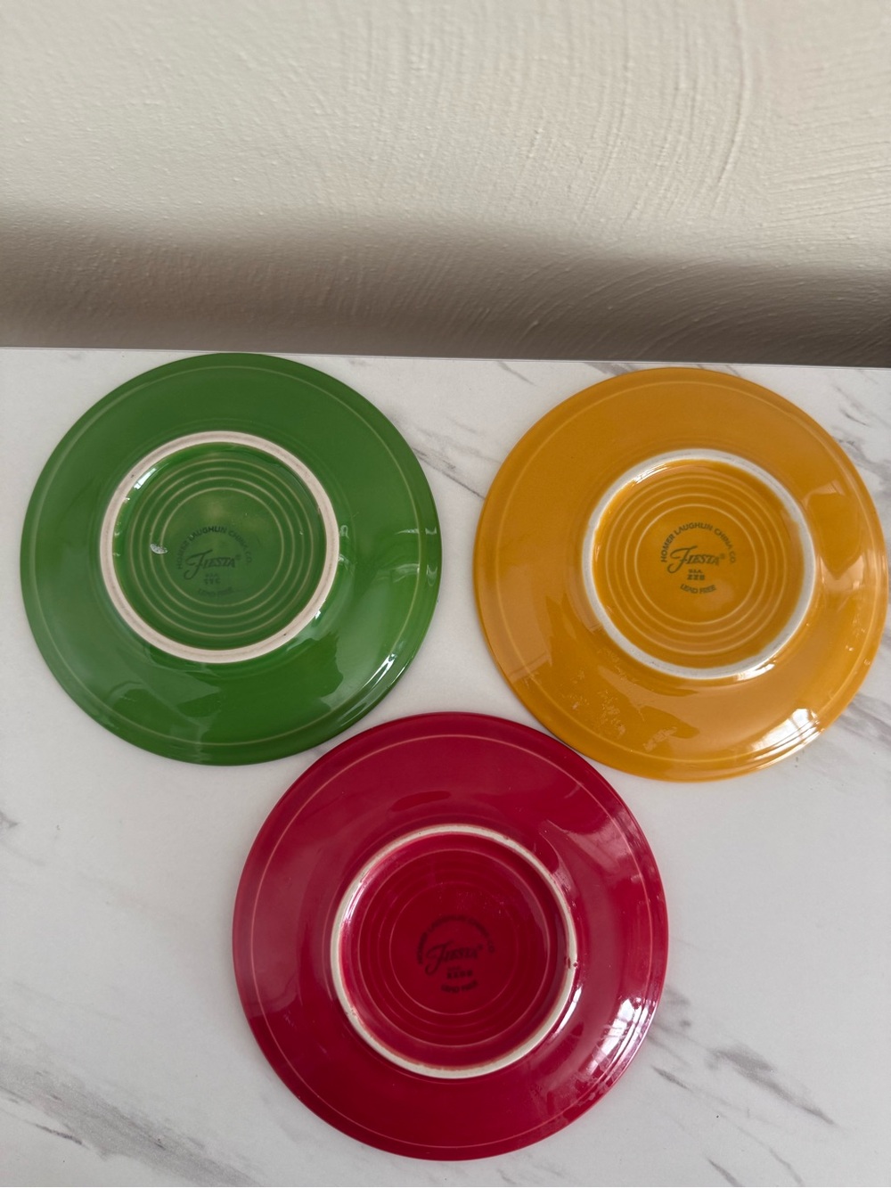 Vintage FIESTA 6" Saucer Plates Multicolored Lot of 6